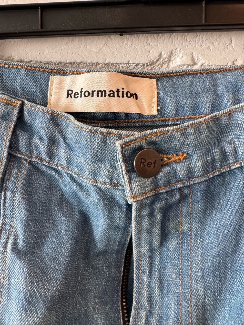 Reformation Light Blue Flare Jeans
